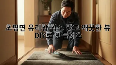 초평면 유리창 청소✨: 맑고 깨끗한 뷰, DIY로 만들어요!